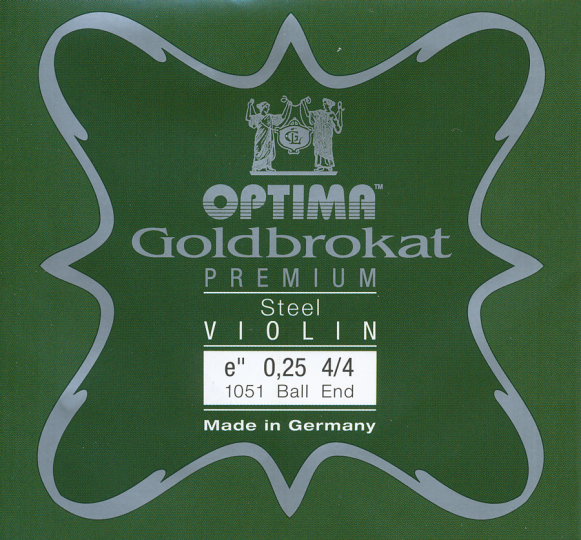 Optima Goldbrokat Premium Violin Cuerda-Mi Bola 25