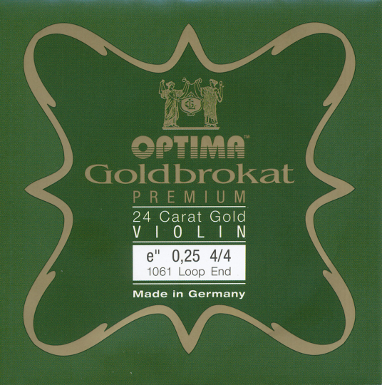 Optima Goldbrokat 24 K oro Premium Violin Cuerda-Mi Lazo 25