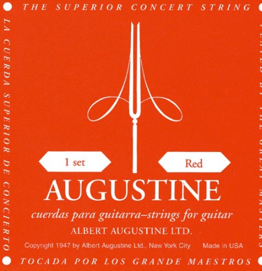 AUGUSTINE Juego Guitarra Red Label, medio tension 