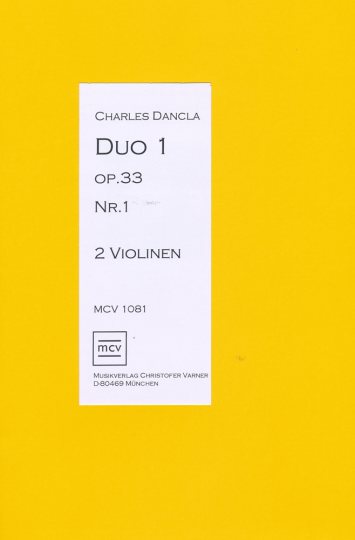 Noten- Charles Dancla, Duos op.33 Nr. 1 für 2 Violinen 