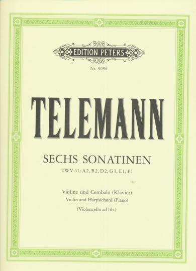 Telemann, Sechs Sonatinen, TWV41: A2, B2, D2, G3, E1, F1 