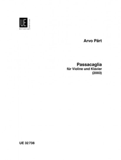 Arvo Pärt Passacaglia für Violine und Klavier 