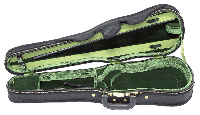 Original Jaeger Prestige-Line Estuche forma de Violín, marron/verde 