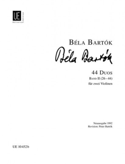 Béla Bartók 44 Duos para 2 Violínes Volumen 2 